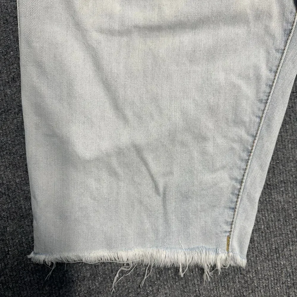 True Religion Men’s Ricky Frayed Hem Short Light Wash Jean Jorts 34